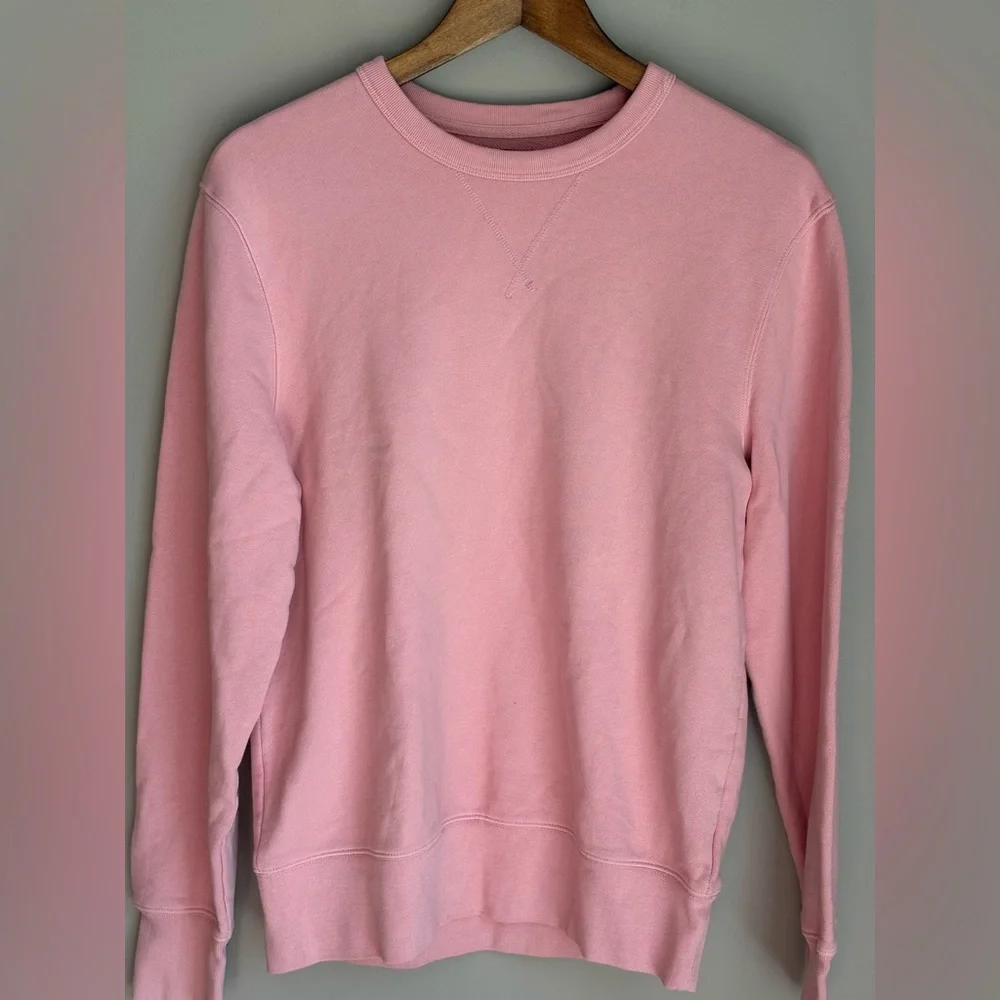J. Crew Mens Crew Neck Sweatshirt Light Pink Size S